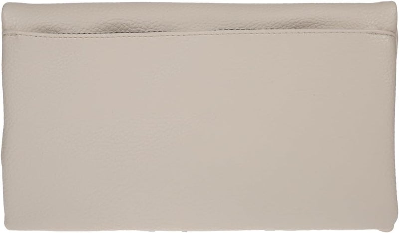 JNB Women's Faux Leather Zipper Foldover Clutch Purse with Tassel - Image 2